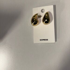 Express Gold Teardrop Stud Earrings
